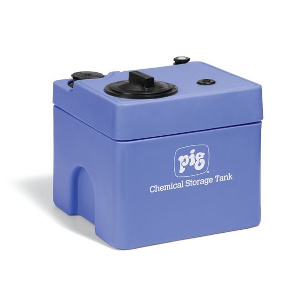 Pig PIG Double-Wall Square Chemical Storage Tank Blue 14" L x 14" W x 13.5" H PAK5200-BL